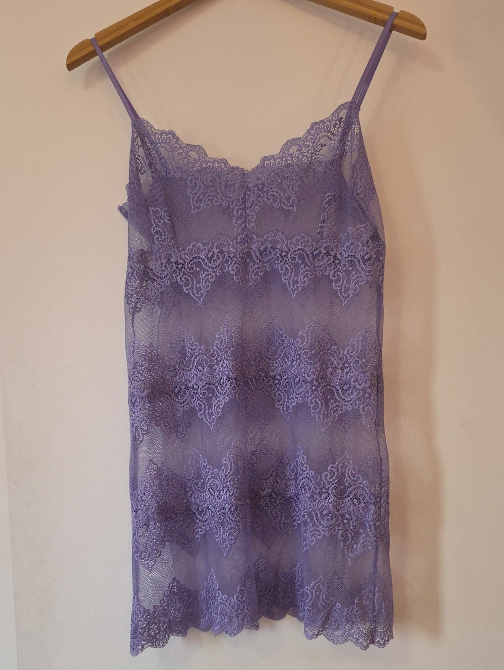Only Hearts Violet Lace Sheer Chemise